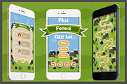 Flat Forest Game User Interface Set