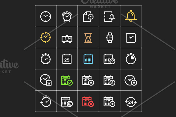 Time & Schedule Mini Icon in Calendar Icons - product preview 2
