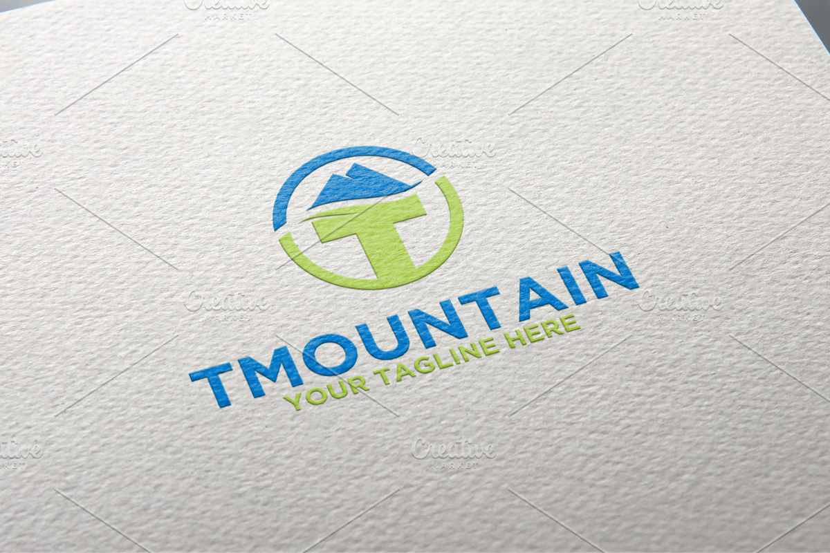 Mountain | T Logo | Letter in Logo Templates - product preview 8