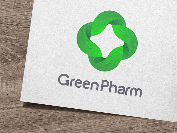 Green Pharmacy Logo Set in Logo Templates - product preview 1