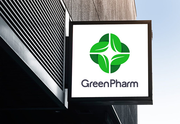 Green Pharmacy Logo Set in Logo Templates - product preview 6