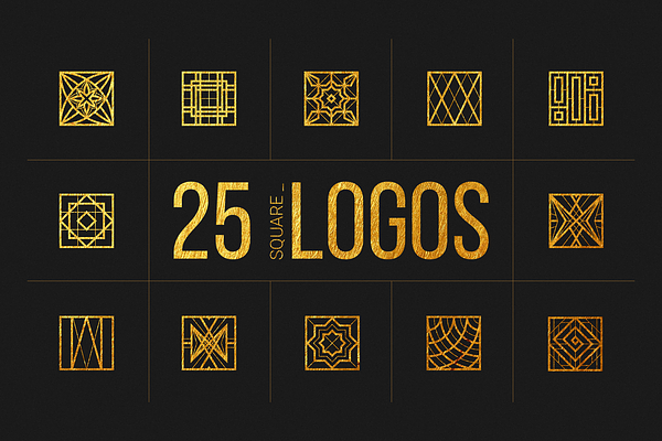 25 Linear Geometric Logos. Part IV