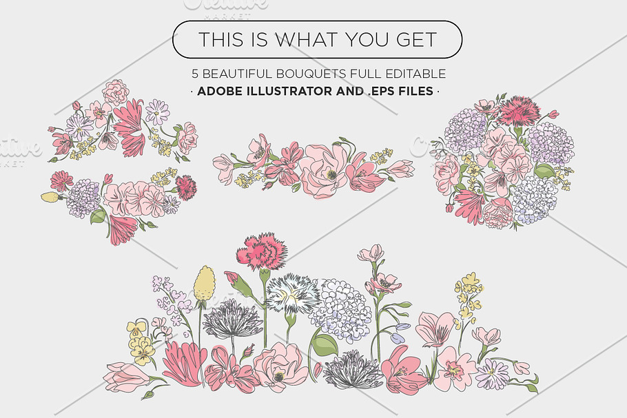 Floral Vectors in Illustrations - product preview 8