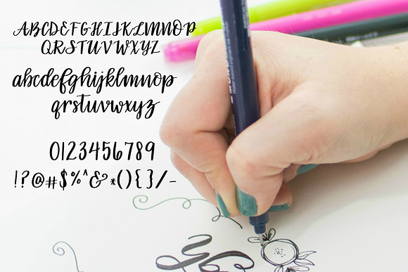 Noelle Script Brush Lettered Font in Lettering Fonts - product preview 3