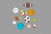 Balls for sport or recreation set