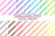 Pastel Stripes digital paper