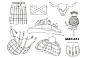 Scotland country set icons