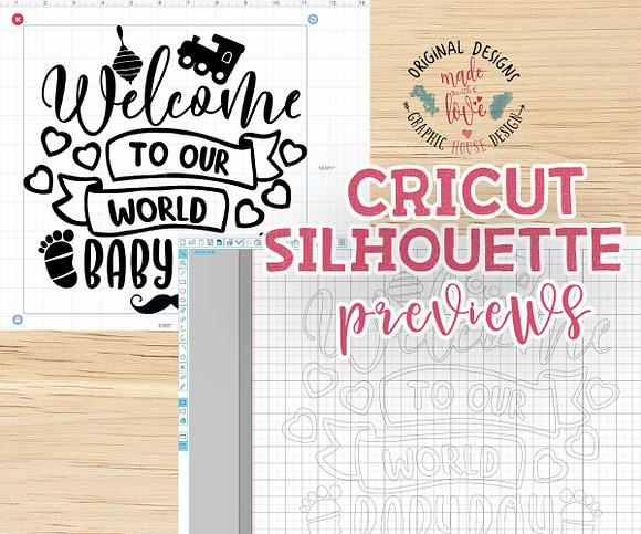 Welcome Baby Boy Cut File in Illustrations - product preview 1