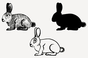 hare rabbit vector SVG DXF PNG