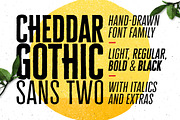 Cheddar Gothic Sans Two Fonts