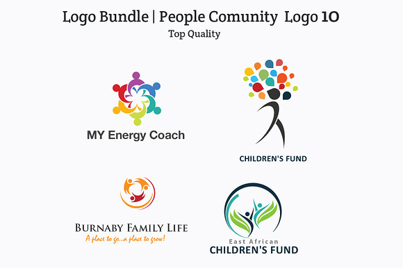 Logo Bundle 10 People Human Group in Logo Templates - product preview 1