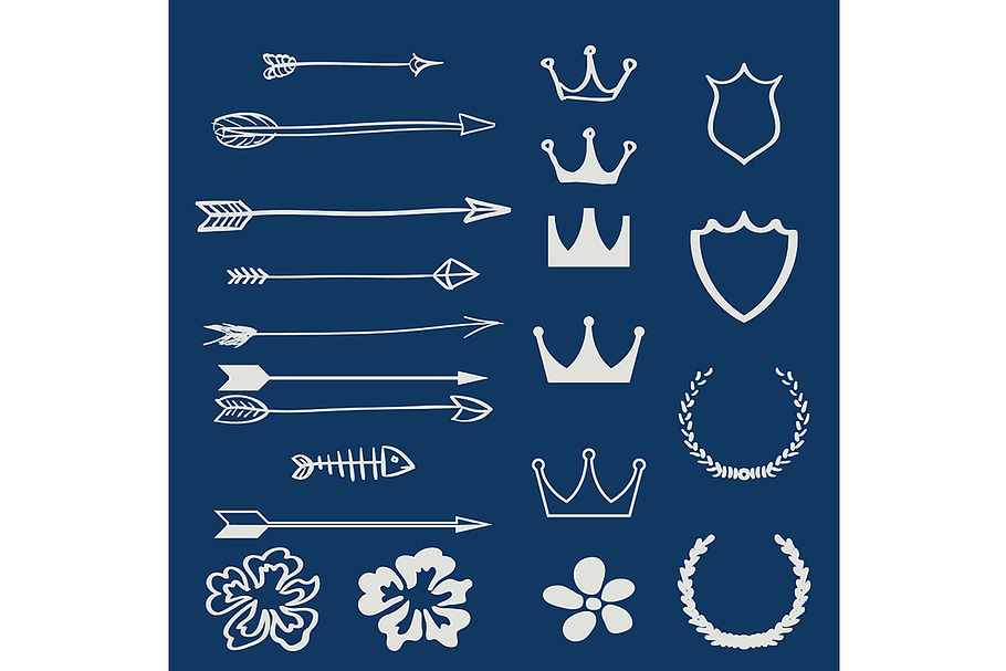Vector set of design elements in Illustrations - product preview 8