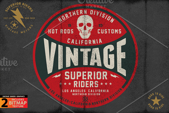 BORN TO RIDE - Vector illustration in Illustrations - product preview 6