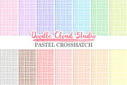 Pastel Crosshatch digital paper