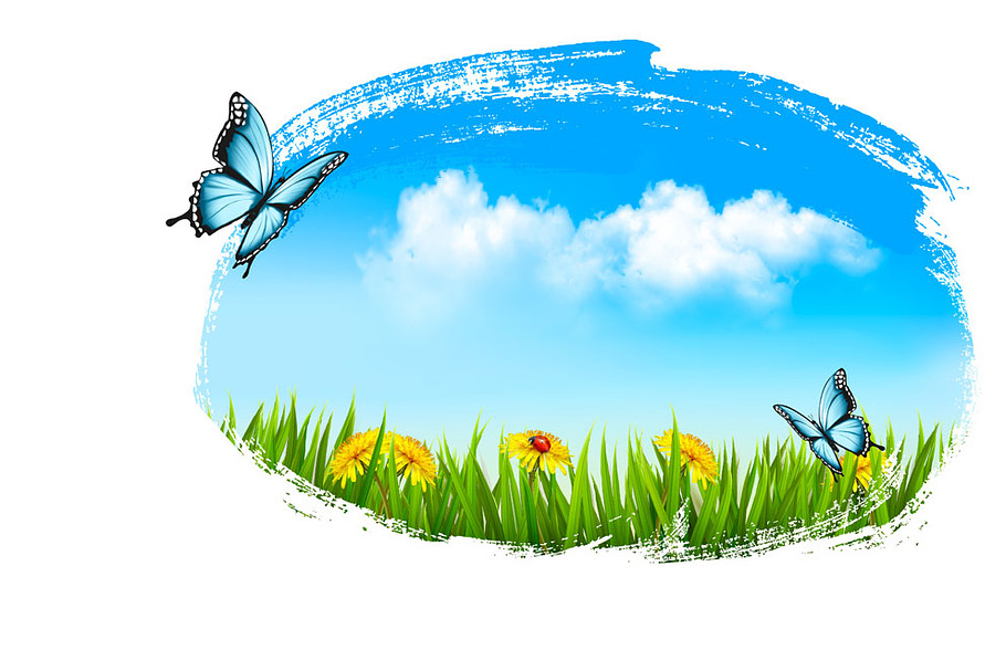 Spring nature background  in Illustrations - product preview 8