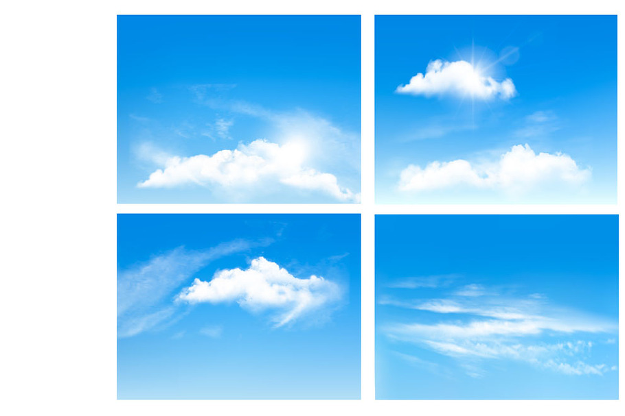 Set of transparent different clouds. in Illustrations - product preview 8