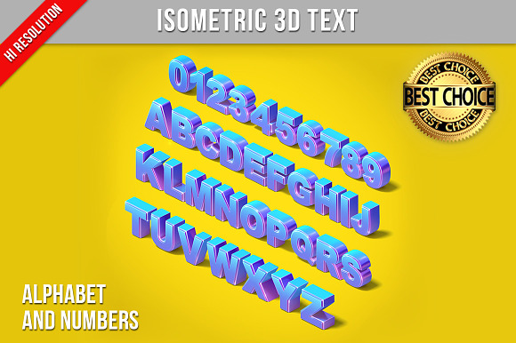 Isometric 3D Text in Illustrations - product preview 1