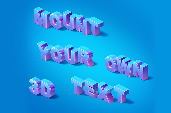 Isometric 3D Text in Illustrations - product preview 2