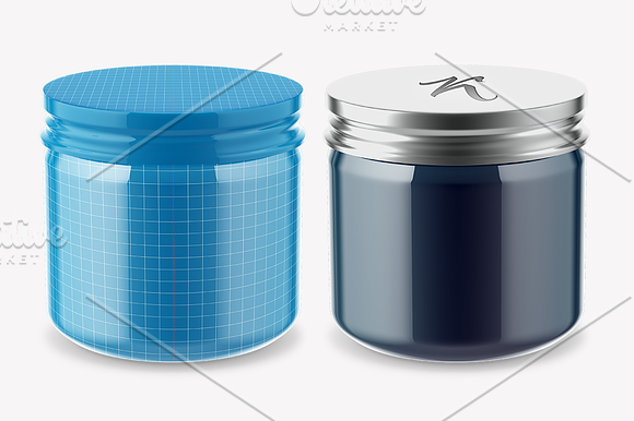 Plastic Cosmetic Gloss Jar Mockup 2 in Product Mockups - product preview 1