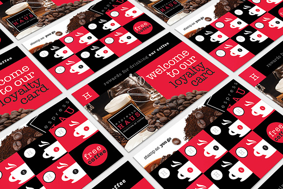 Cafe Loyalty Card Template in Business Card Templates - product preview 3