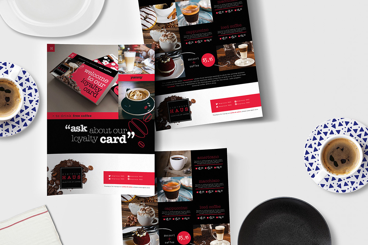 A4 Cafe Menu Template in Stationery Templates - product preview 8