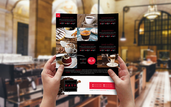 A4 Cafe Menu Template in Stationery Templates - product preview 4