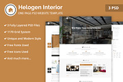 One Page Interior PSD Web Template