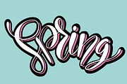 Stylish spring word in lettering