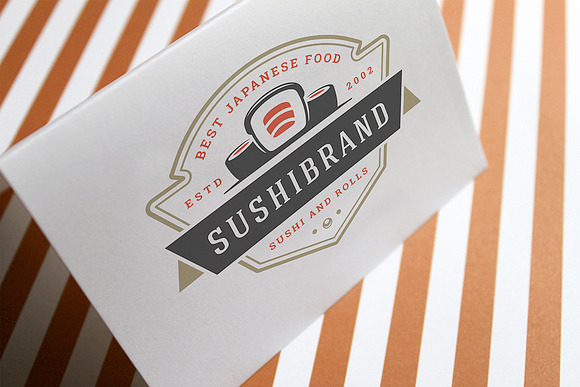 18 Sushi Bar Logos and Badges in Logo Templates - product preview 7