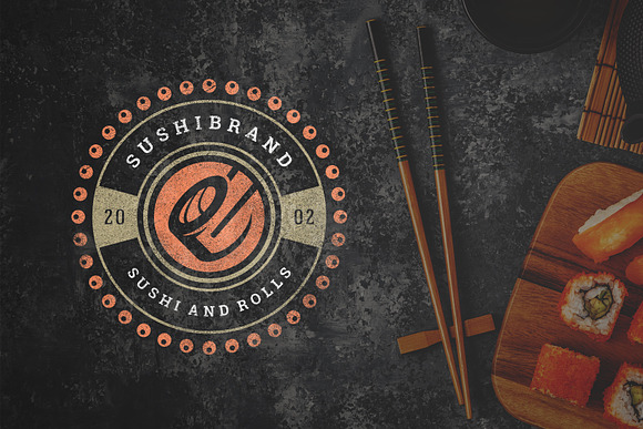 18 Sushi Bar Logos and Badges in Logo Templates - product preview 8
