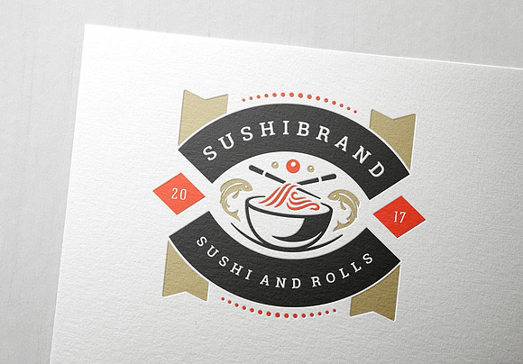 18 Sushi Bar Logos and Badges in Logo Templates - product preview 10