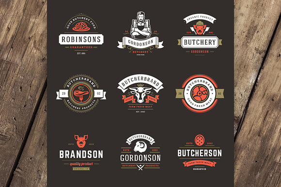 18 Meat Food Logos and Badges in Logo Templates - product preview 4
