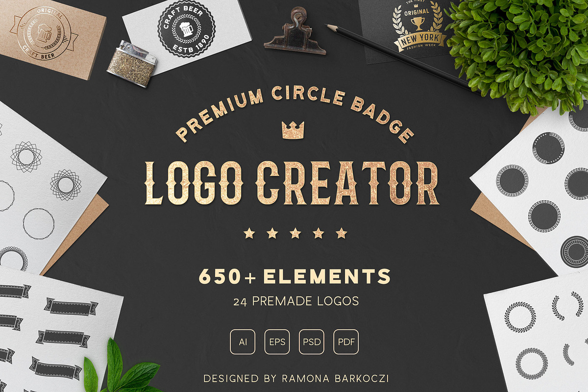 Premium Circle Badge Logo Creator in Logo Templates - product preview 8