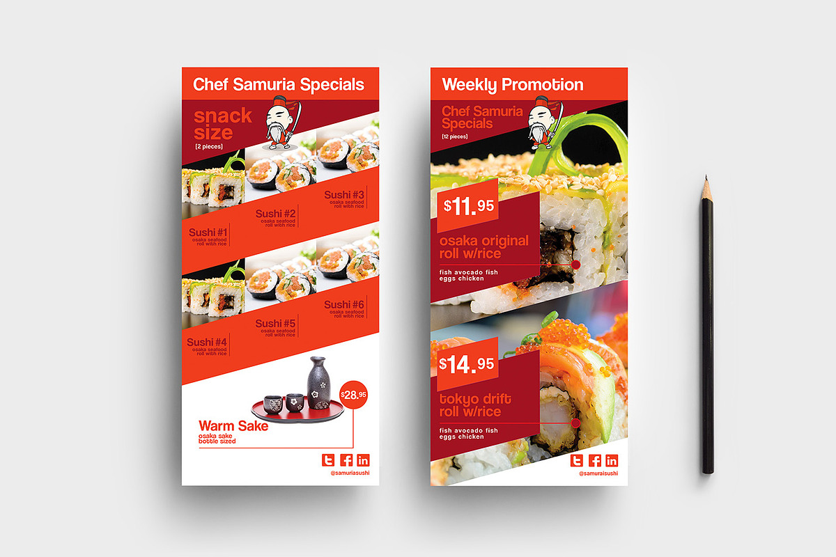 DL Sushi Restaurant Template in Card Templates - product preview 8