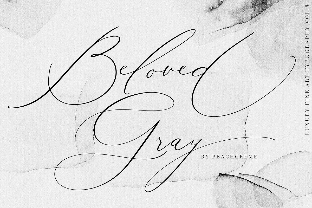 Beloved Gray -Fine Art Font in Wedding Fonts - product preview 8