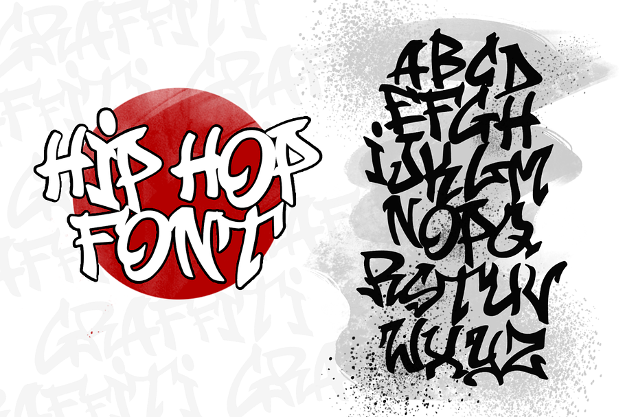 Samurai Hip Hop Graffiti Font in Graffiti Fonts - product preview 8