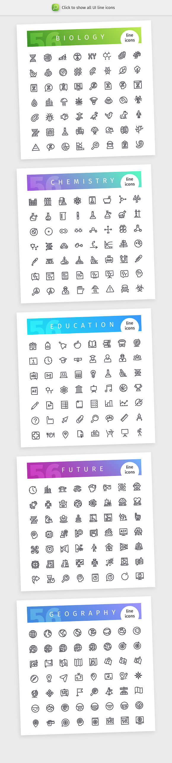 Science 700+ Line Icons Bundle in Science Icons - product preview 1