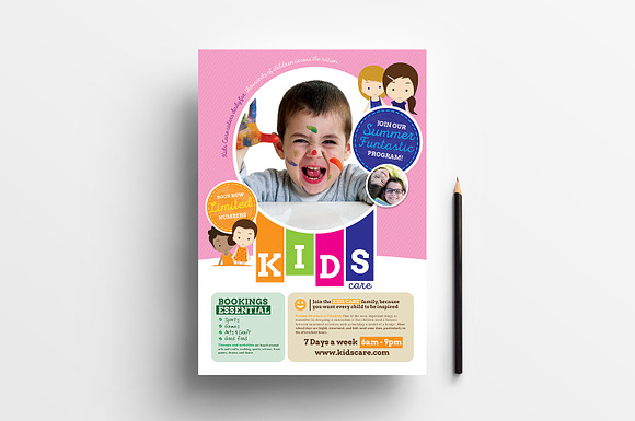 After School Care Poster Template in Stationery Templates - product preview 1