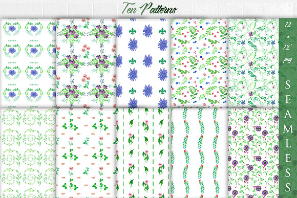 Flower Clipart | Floral Patterns PNG in Illustrations - product preview 6