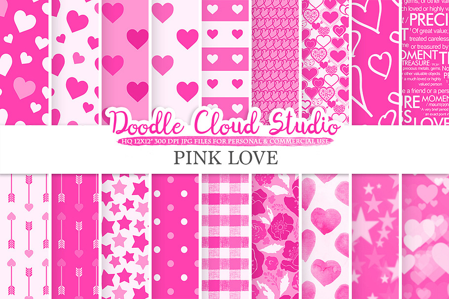 Pink Romantic digital paper