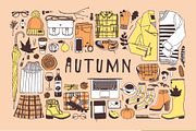 Autumn objects + 5 patterns + 9 sets