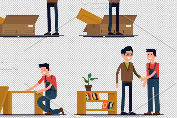 Flat Characters: Furniture Assembly in Illustrations - product preview 1