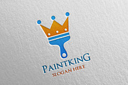 King of Home Painting Vector Logo