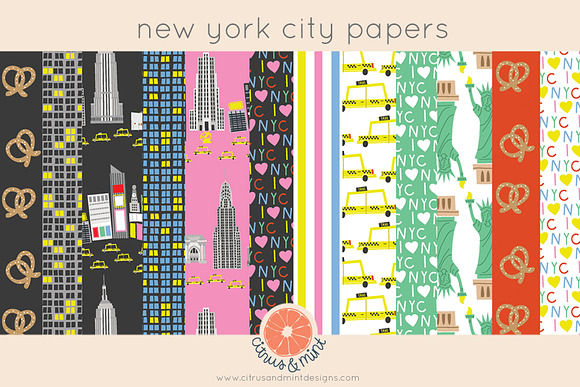 new york city clipart and papers in Illustrations - product preview 2