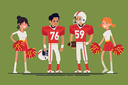 Flat Characters: American Football