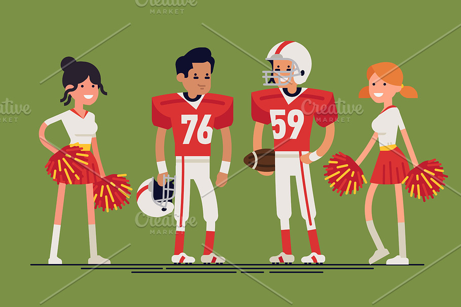 Flat Characters: American Football in Illustrations - product preview 8