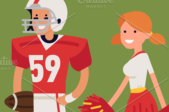 Flat Characters: American Football in Illustrations - product preview 1