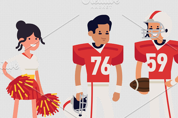 Flat Characters: American Football in Illustrations - product preview 2