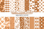 Brown Romantic digital paper