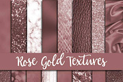 Rose Gold Textures Digital Paper